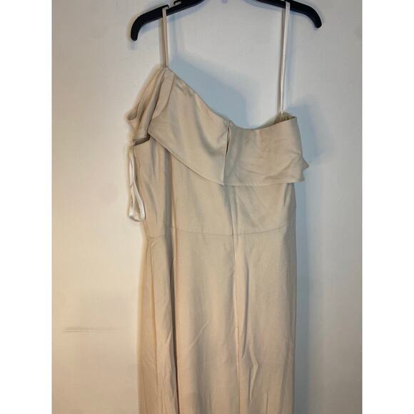 NWT Hailey Paige Occasions Cashmere Off Shoulder Formal Gown Dress Bridesmaid 22 - Picture 12 of 16